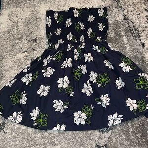 hollister floral tube top dress